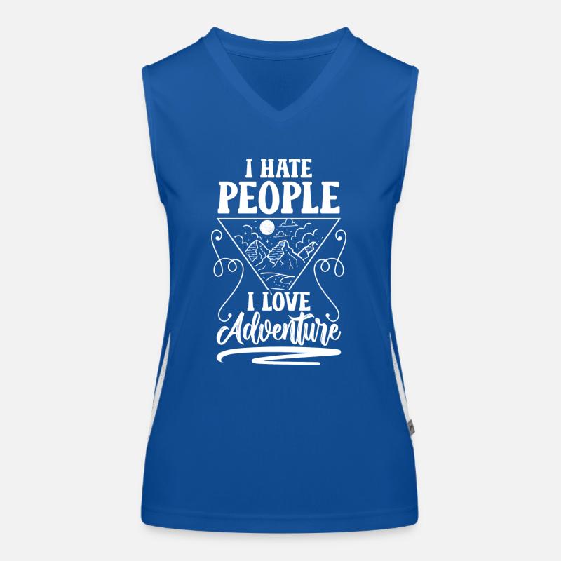 Sarcasm Crowd Aversion Common Women's Functional Contrast Tank Top