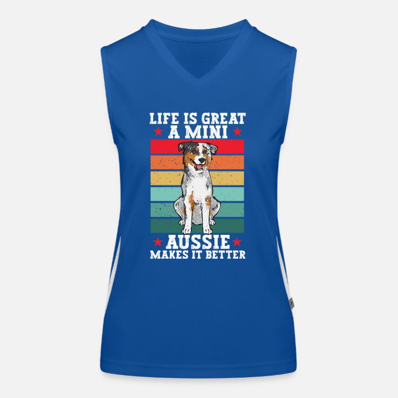 Miniature Australian Shepherd Women's Functional Contrast Tank Top