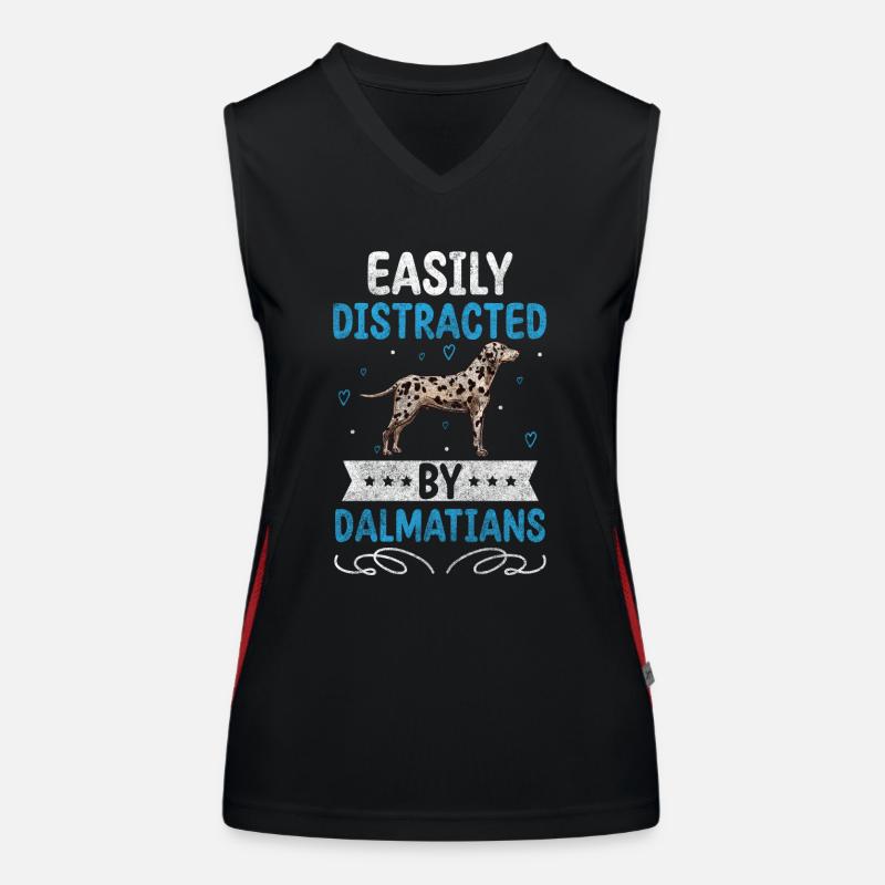 Dog Breed Paws Points Women's Functional Contrast Tank Top