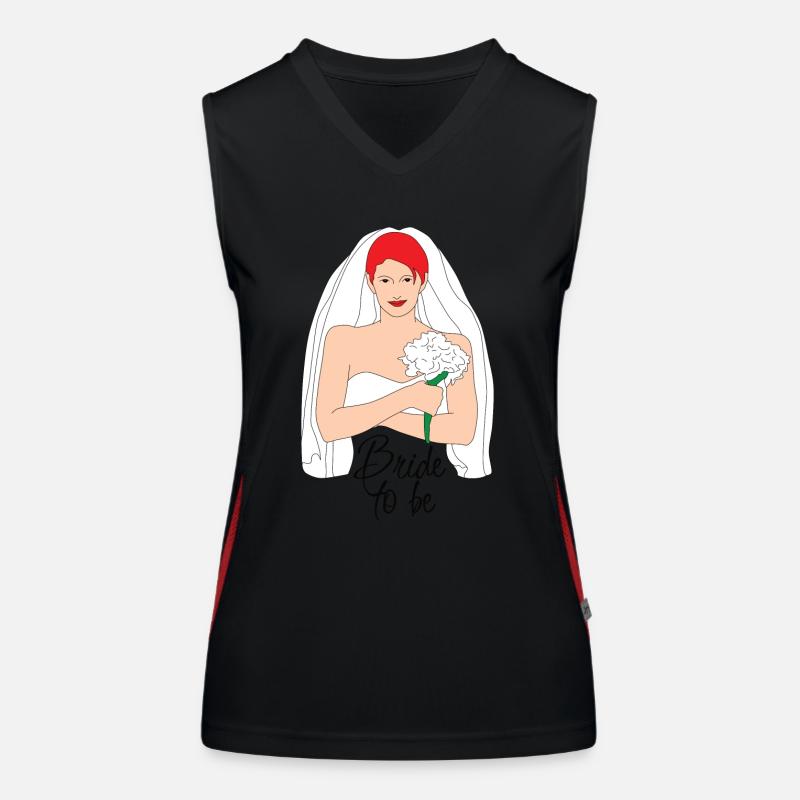 bride to be rot 2 Funktionelles Kontrast-Tank Top für Frauen