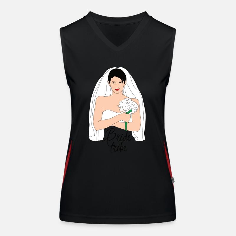 bride tribe schwarz 2 Funktionelles Kontrast-Tank Top für Frauen