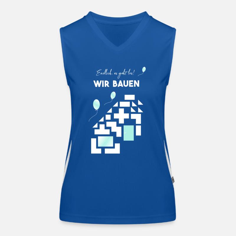 Nous construisons du blanc sans un an Débardeur respirant contrasté Femme