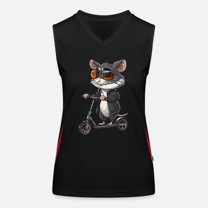 Rattenroller Funktionelles Kontrast-Tank Top für Frauen