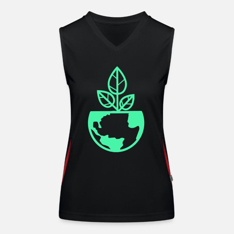 planet erde pflanze Funktionelles Kontrast-Tank Top für Frauen