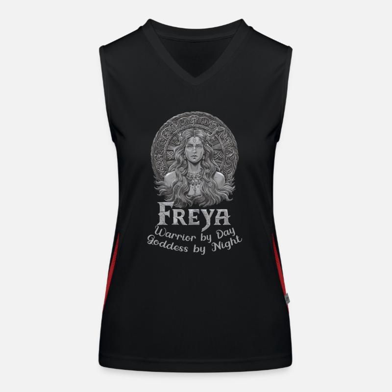 Déesse nordique complexe Freya Viking Débardeur respirant contrasté Femme