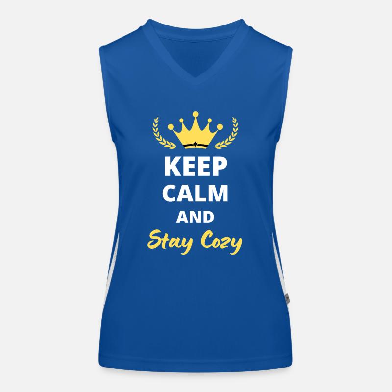 Keep Calm and Stay Cozy Women's Functional Contrast Tank Top