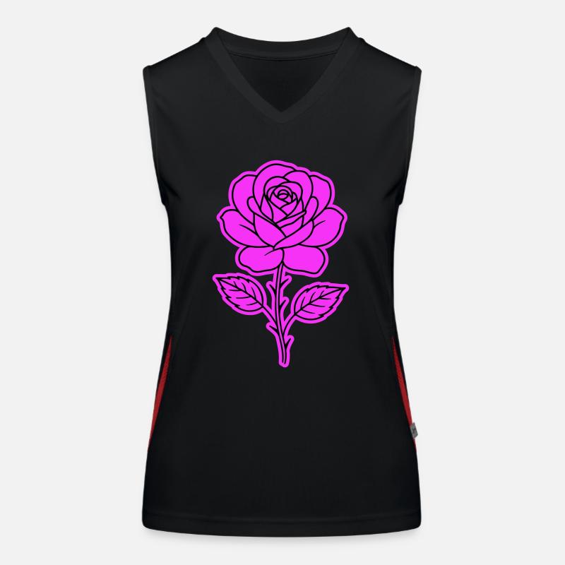 Rose Contour Débardeur respirant contrasté Femme