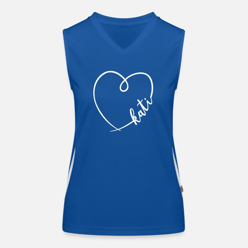 Kati Nom Calligraphie Coeur Débardeur respirant contrasté Femme