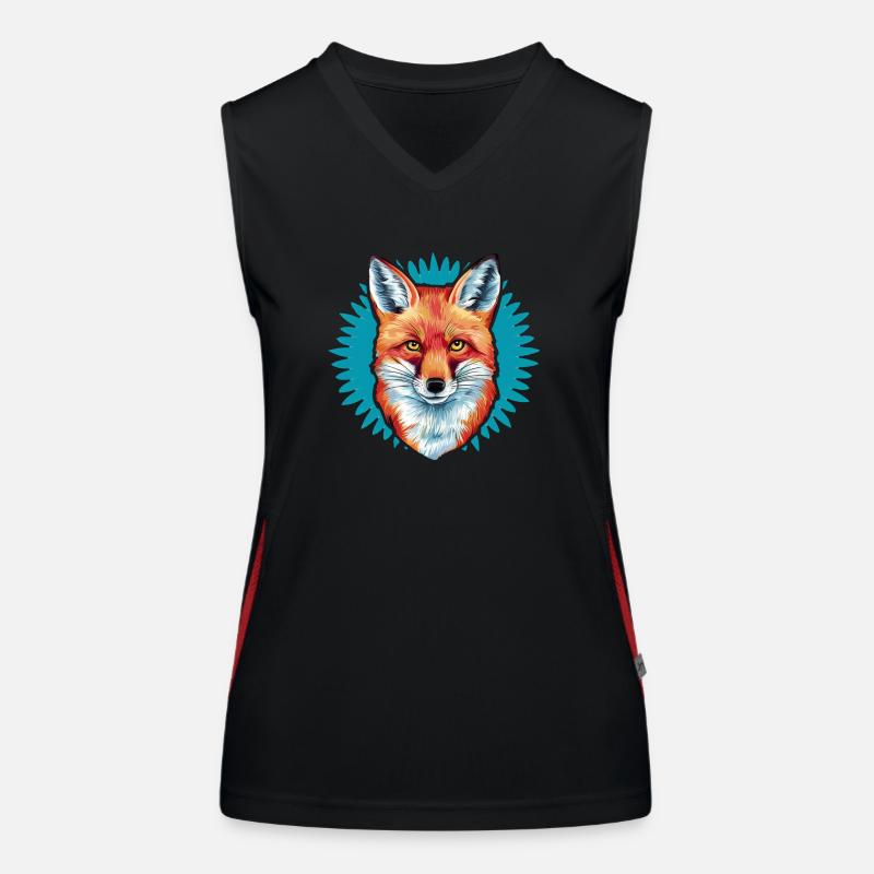 Fuchs - Illustration Funktionelles Kontrast-Tank Top für Frauen