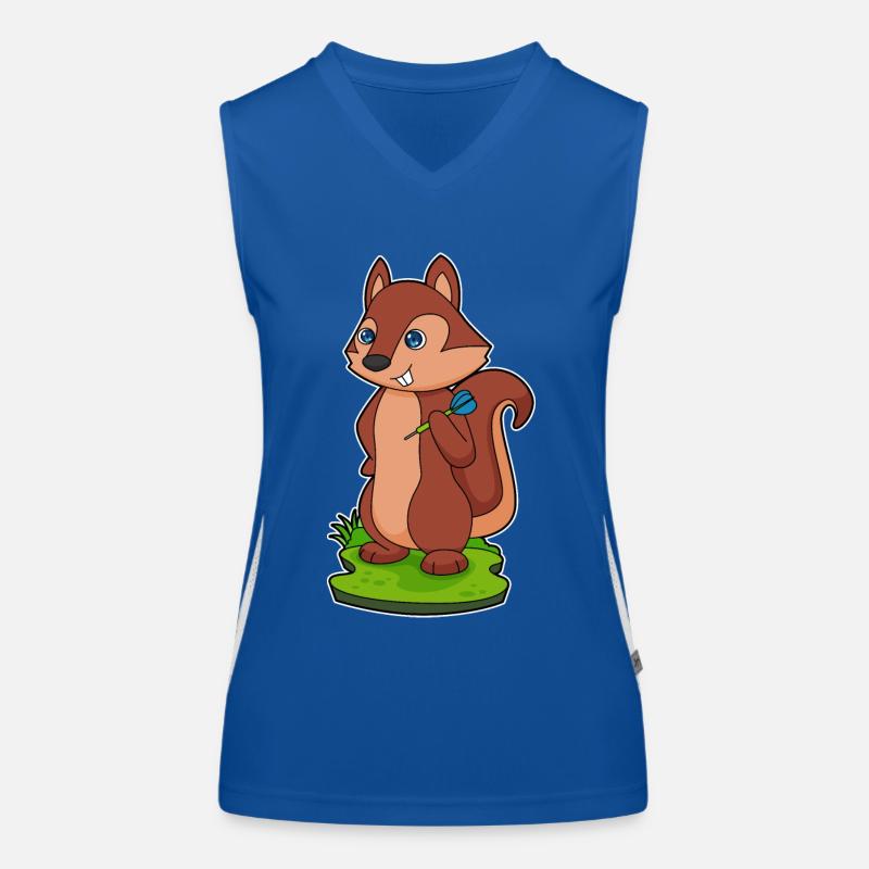 Eichhörnchen Dart Dartpfeil Funktionelles Kontrast-Tank Top für Frauen