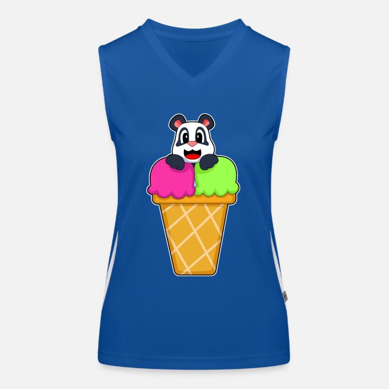Panda Waffeleis Funktionelles Kontrast-Tank Top für Frauen