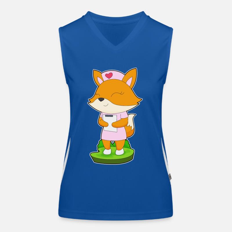 Fuchs Krankenschwester Notizblock Funktionelles Kontrast-Tank Top für Frauen