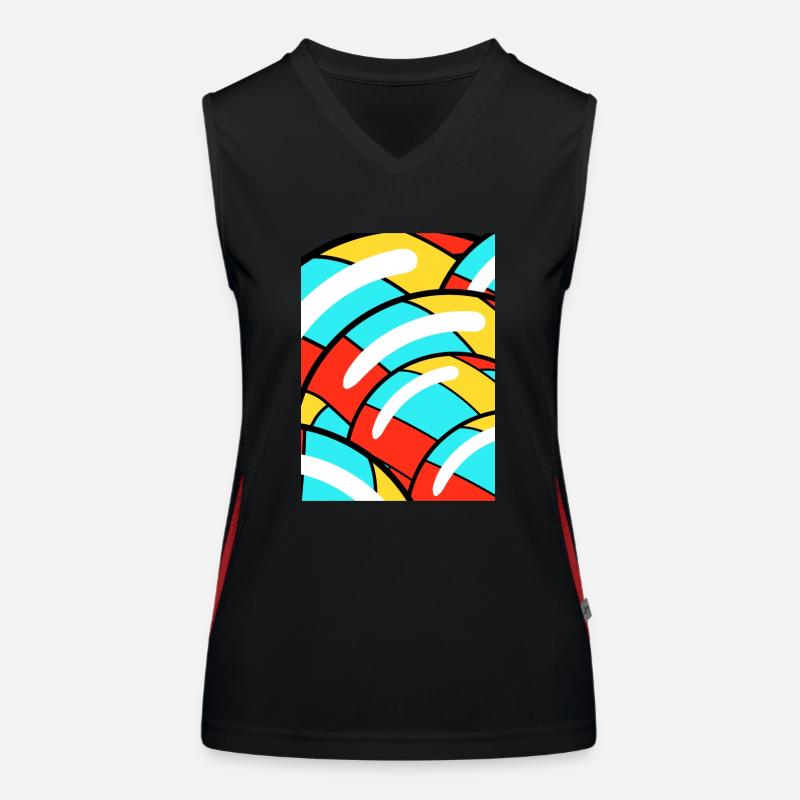 Dessin Multicolore Débardeur respirant contrasté Femme