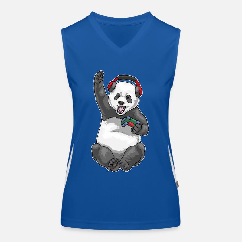 Panda Gamer Controller Funktionelles Kontrast-Tank Top für Frauen