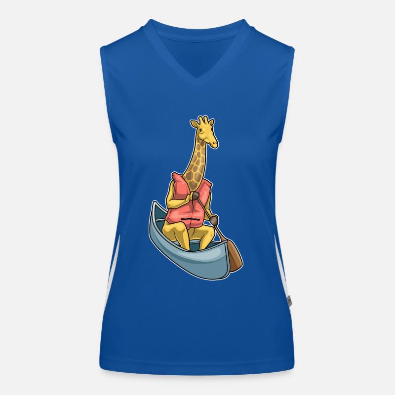Giraffe Boot Paddel Funktionelles Kontrast-Tank Top für Frauen
