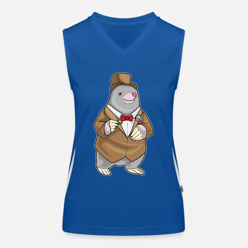 Maulwurf Bräutigam Ehering Hochzeit Funktionelles Kontrast-Tank Top für Frauen