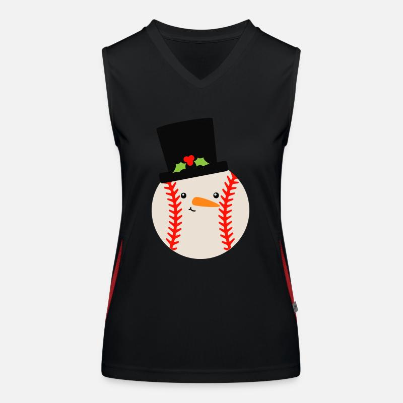 BaseballSnowballHat Funktionelles Kontrast-Tank Top für Frauen