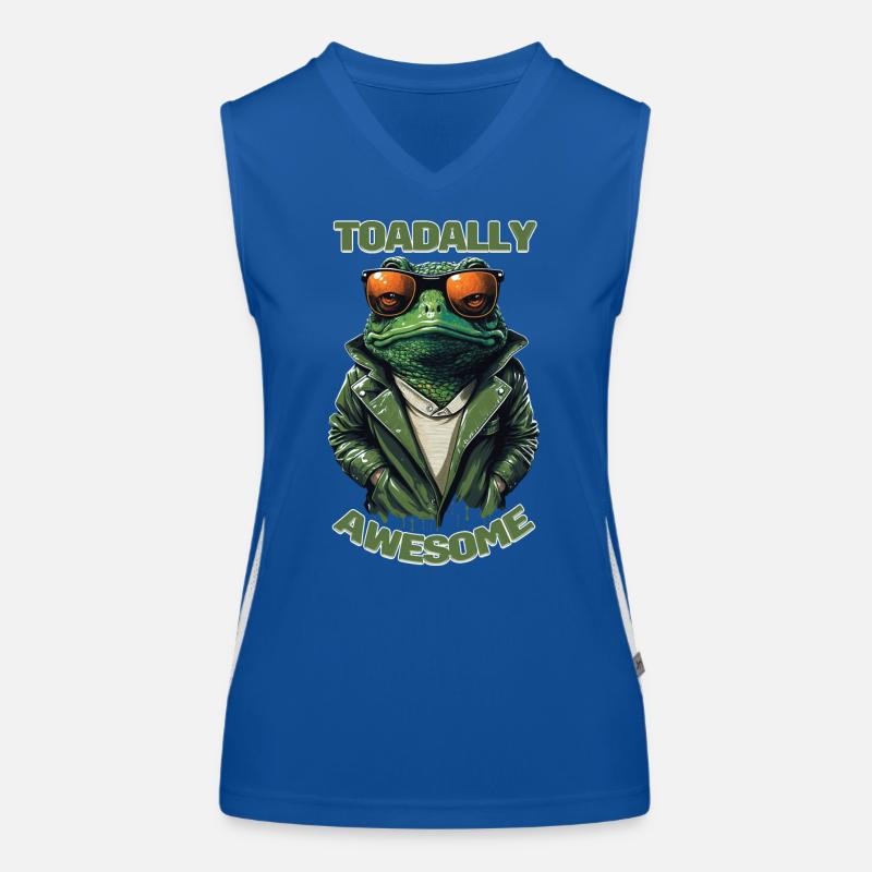 Toadally Awesome - Total Awesome Cool Toad Funktionelles Kontrast-Tank Top für Frauen