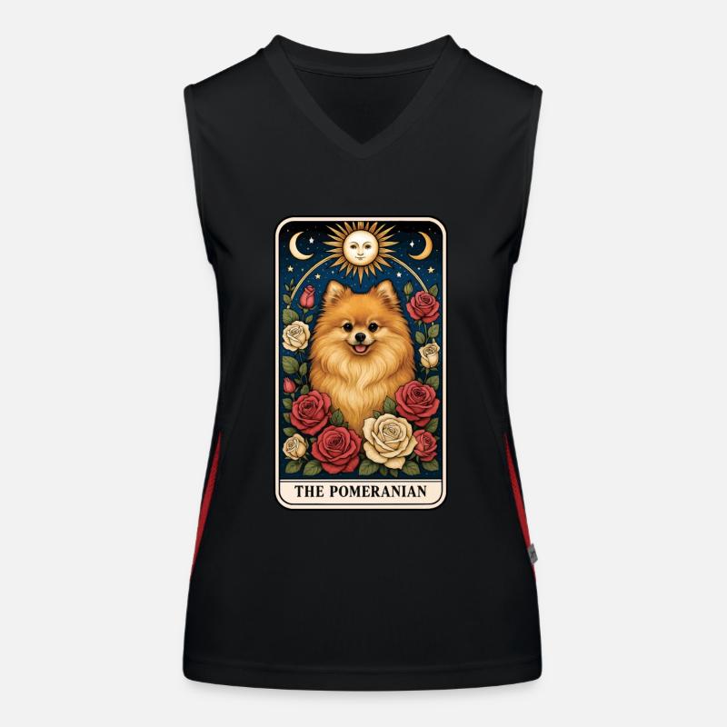 Zwergspitz Funktionelles Kontrast-Tank Top für Frauen