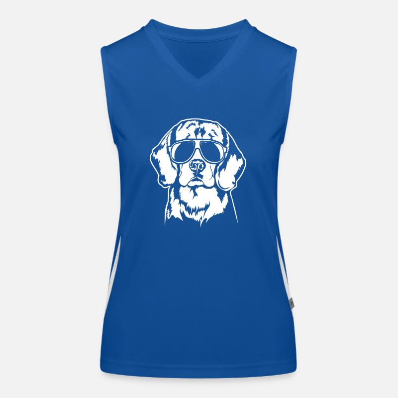 Beagle Cool Chien Portrait Chien Wilsigns Débardeur respirant contrasté Femme