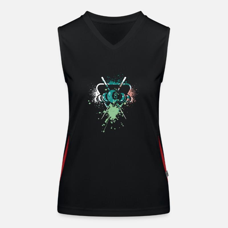 Cool splash pool billiards Funktionelles Kontrast-Tank Top für Frauen