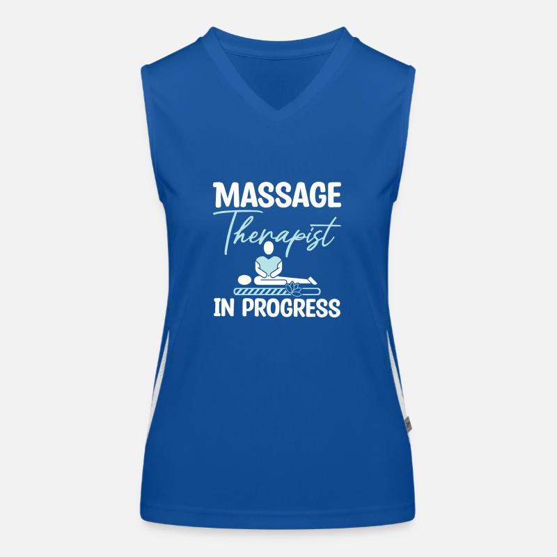 Massage therapist in progress Funktionelles Kontrast-Tank Top für Frauen