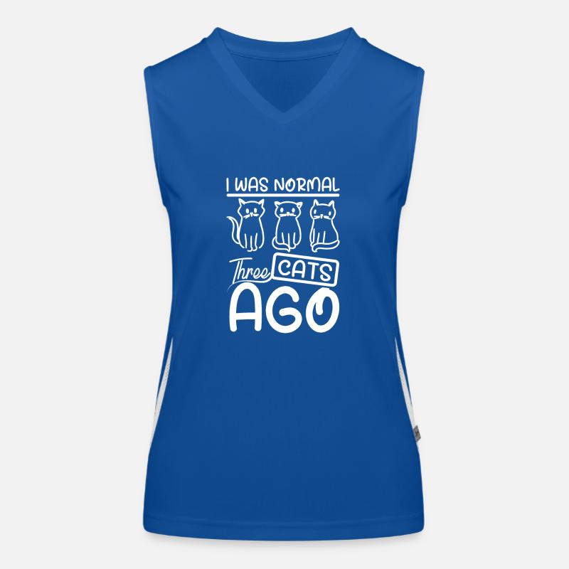 I was normal three cats ago Funktionelles Kontrast-Tank Top für Frauen