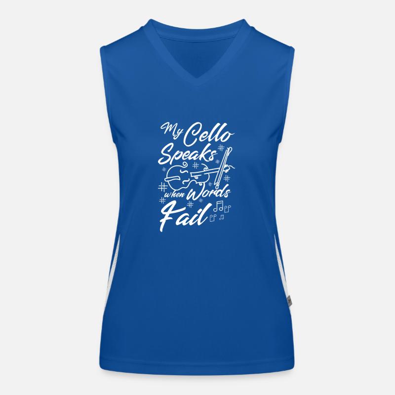 My cello speaks when words fail Women's Functional Contrast Tank Top
