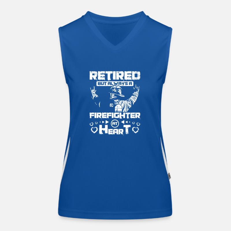 Retired but always a firefighter at heart Women's Functional Contrast Tank Top