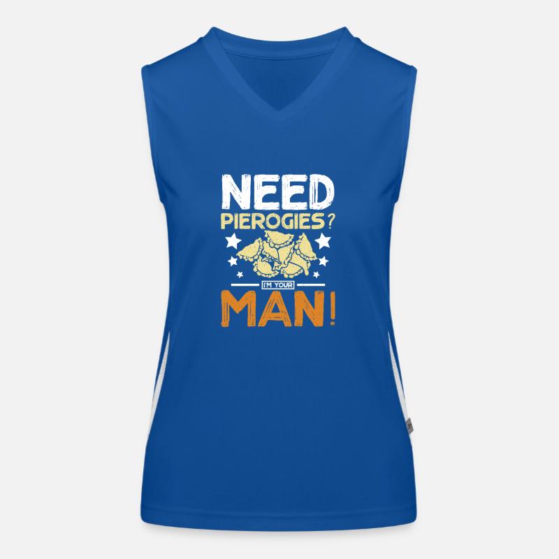 Pierogi making, Need pierogi? I'm your man! Funktionelles Kontrast-Tank Top für Frauen