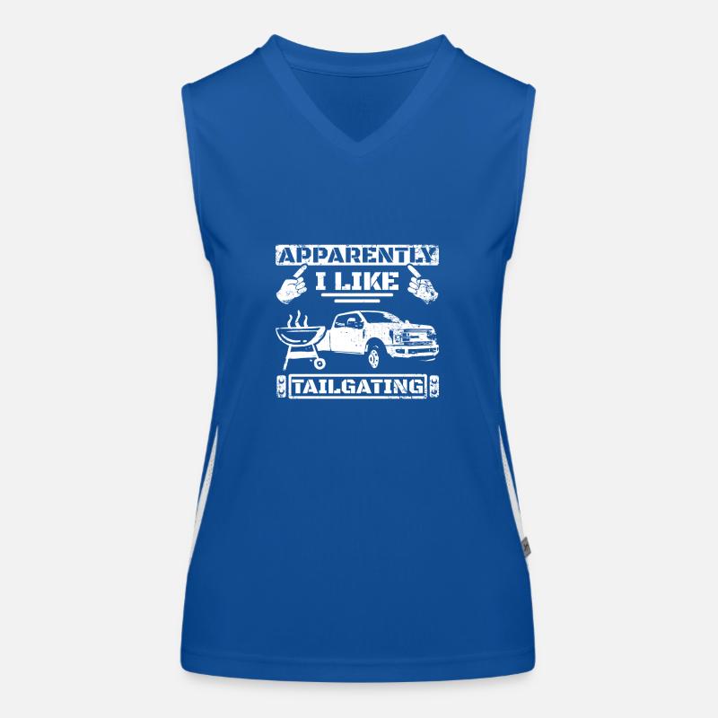 Apparently I like tailgating Women's Functional Contrast Tank Top