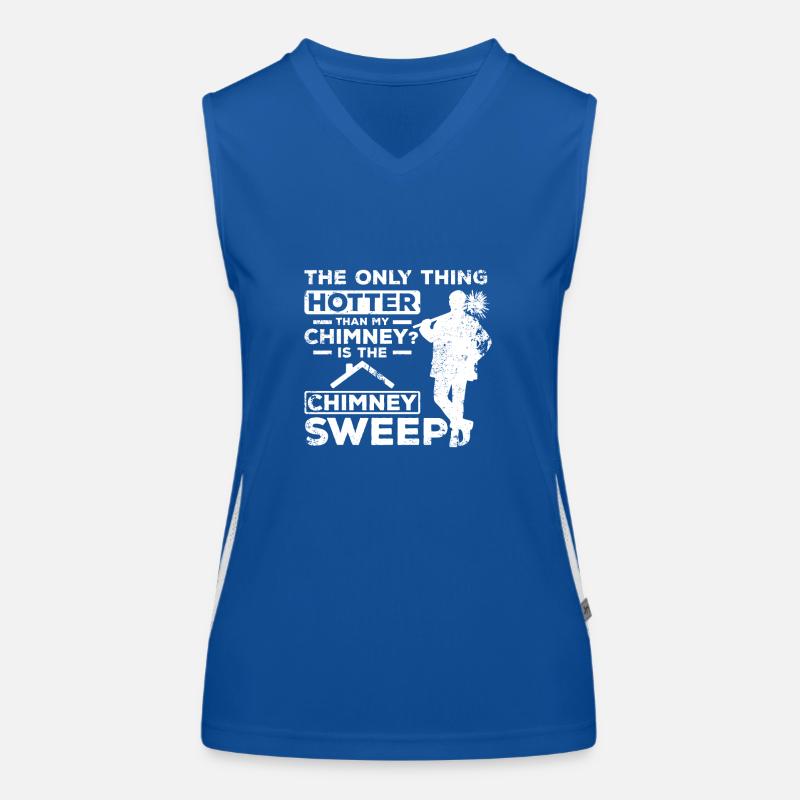 Plus chaud que ma cheminée est le ramoneur Débardeur respirant contrasté Femme