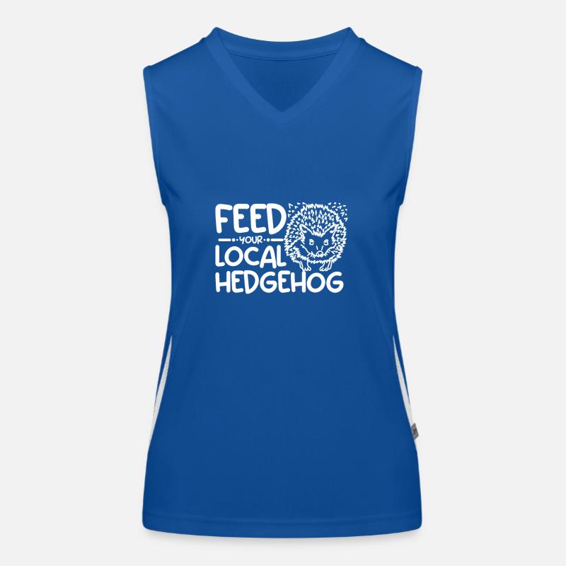 Feed your local hedgehog Funktionelles Kontrast-Tank Top für Frauen