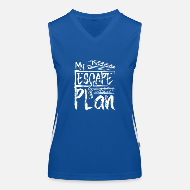 My escape plan playing harmonica Funktionelles Kontrast-Tank Top für Frauen