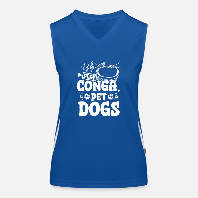 Jouez aux chiens de compagnie conga Débardeur respirant contrasté Femme