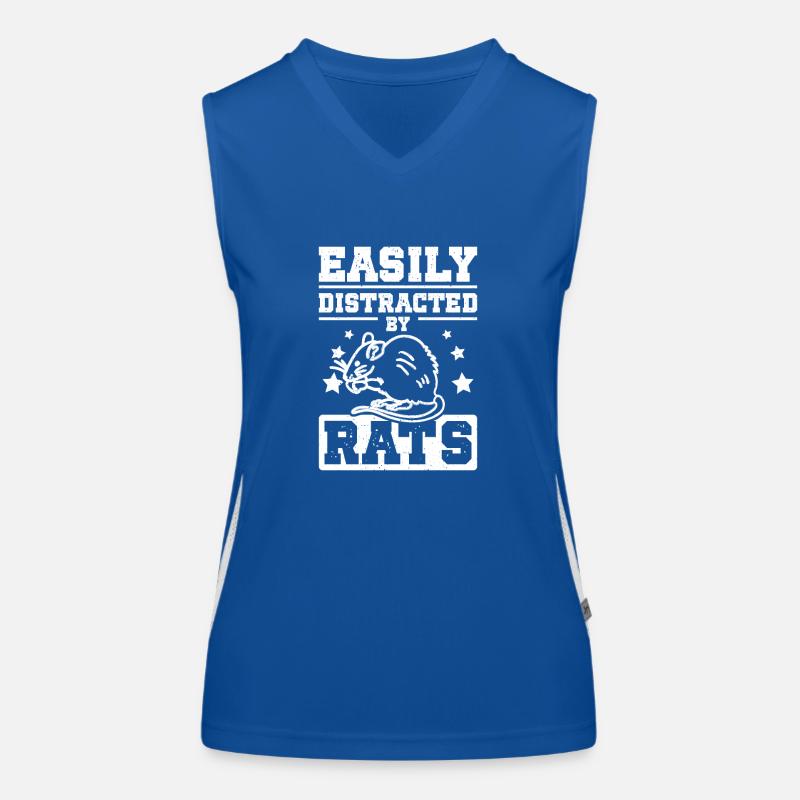 Easily distracted by rats Funktionelles Kontrast-Tank Top für Frauen