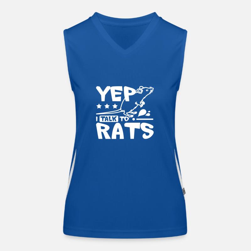 Yep I talk to rats Funktionelles Kontrast-Tank Top für Frauen