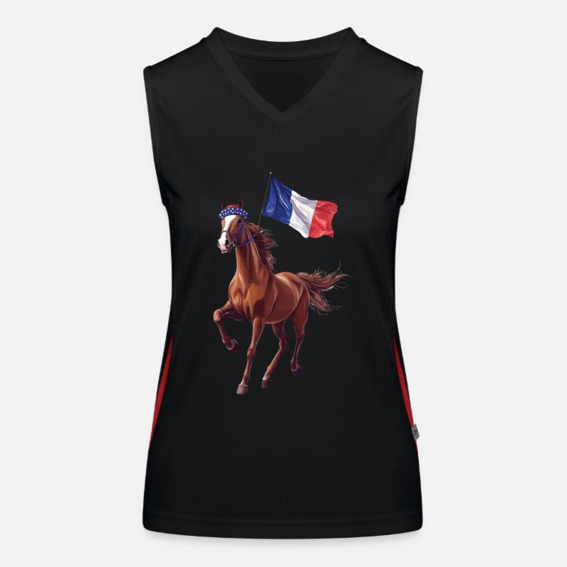 Pferd Funktionelles Kontrast-Tank Top für Frauen
