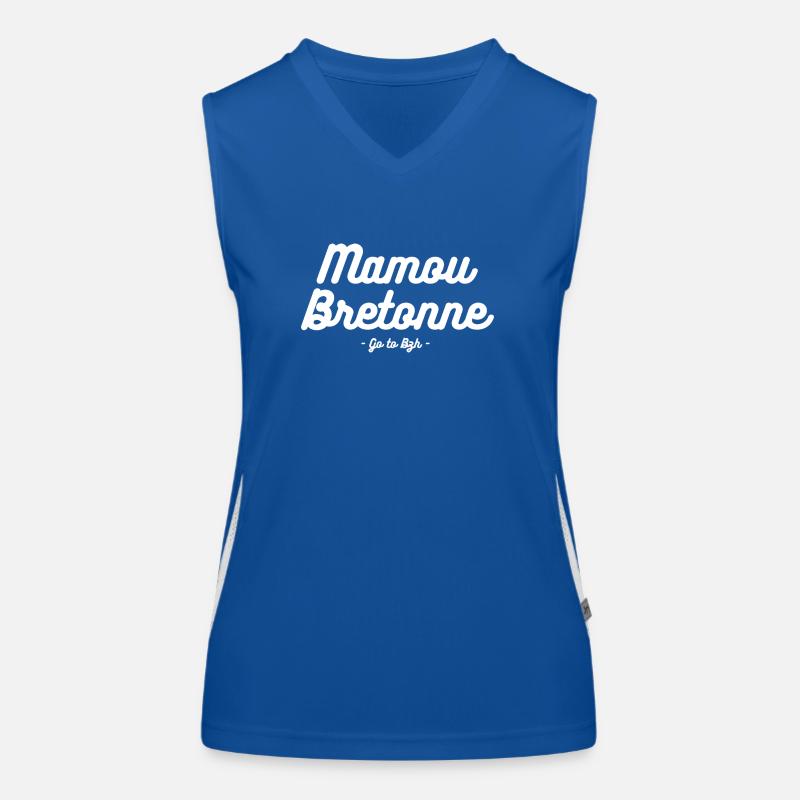 mamou bretonne blanc Débardeur respirant contrasté Femme