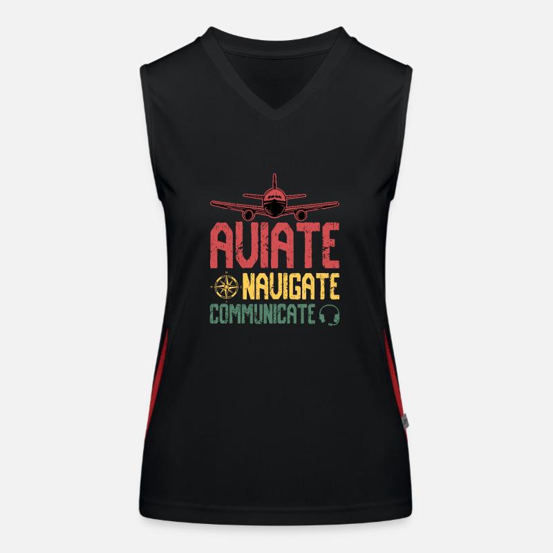 Aviate Navigate Communicate Women's Functional Contrast Tank Top