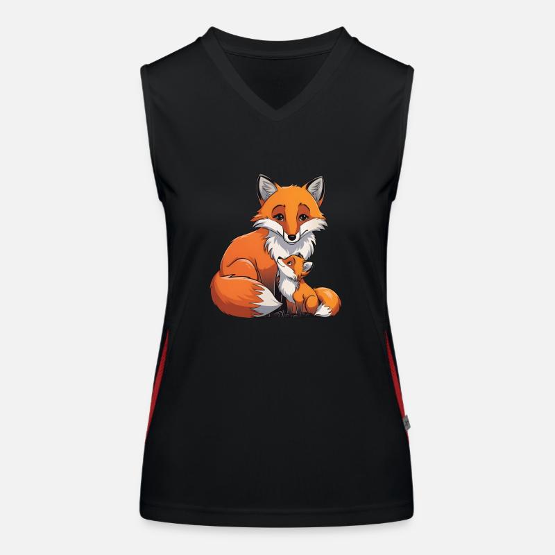 Fuchs Mama und Fuchs Baby Women's Functional Contrast Tank Top