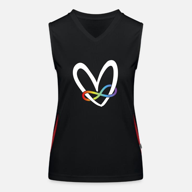 Autismus Herz Funktionelles Kontrast-Tank Top für Frauen