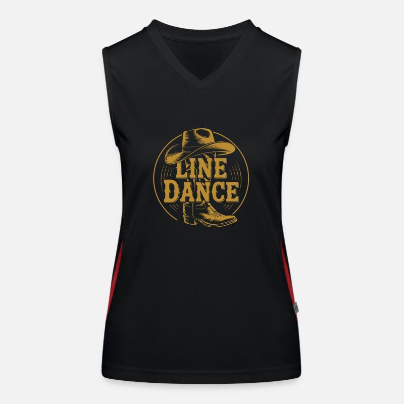 Line Dance Group Training My Dance Sport Women's Functional Contrast Tank Top