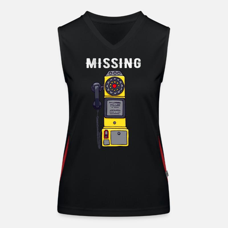 Missing Pay Phone Retro Missing Pay Phone Funny Women's Functional Contrast Tank Top