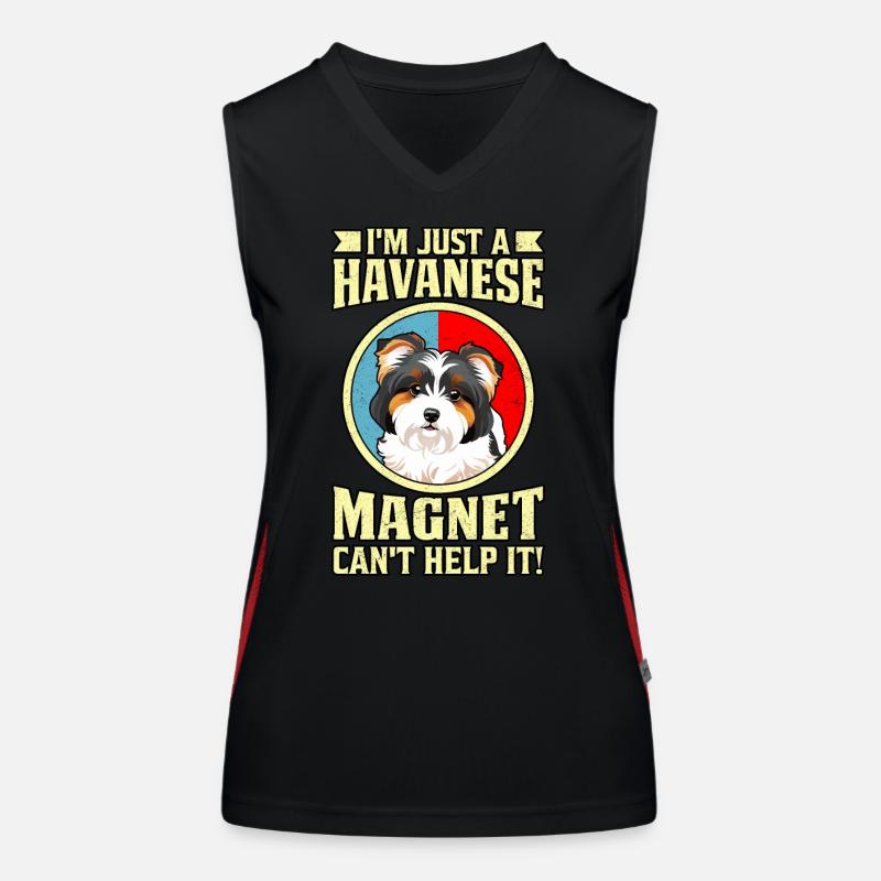 I'm just a Havanese Magnet can't help it Funktionelles Kontrast-Tank Top für Frauen