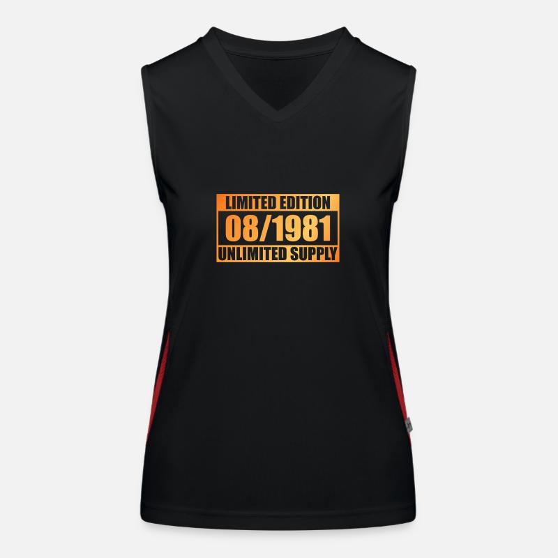 44. Geburtstag Limited Edition - ꝏ Supply 08/1981 Funktionelles Kontrast-Tank Top für Frauen