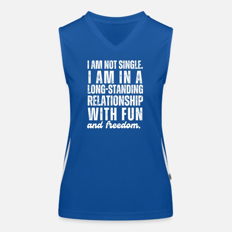 Ich bin nicht Single Ich bin in einer langjährigen Beziehung Funktionelles Kontrast-Tank Top für Frauen