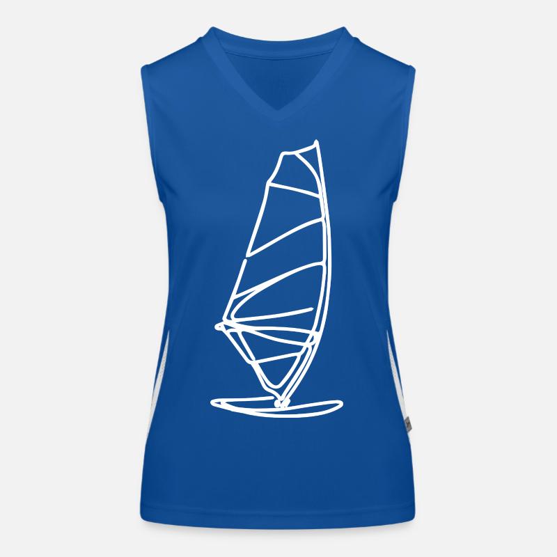 Windsurf Board Sketch Women's Functional Contrast Tank Top