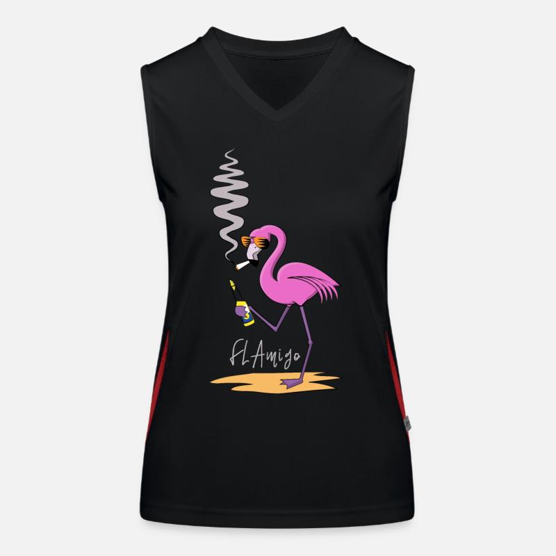 Flamingo Mexiko Funktionelles Kontrast-Tank Top für Frauen