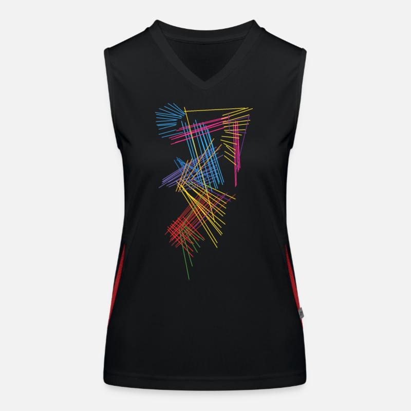 Abstract Women's Functional Contrast Tank Top